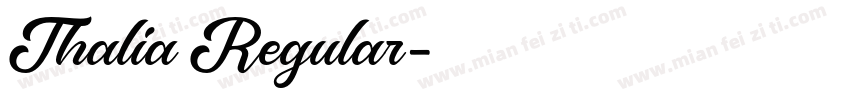 Thalia Regular字体转换